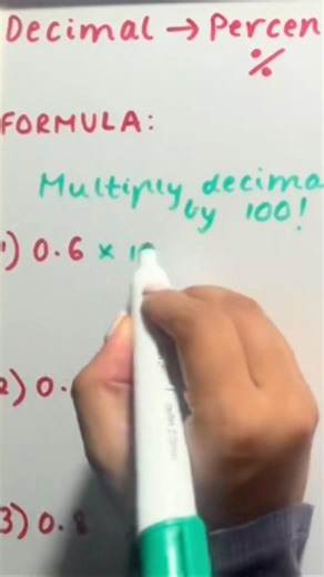 Decimal to percentage conversion made EASY! #mathsshorts #math #mathsmadeeasy #timestables #shorts