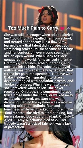 Too Much Pain to Carry 💔🎤