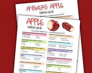 Apple Trivia Game, Printable Trivia Games, Thanksgiving Holiday Game, Fall Family Trivia Game for Adults and Kids, Office Icebreaker Games - Etsy Australia