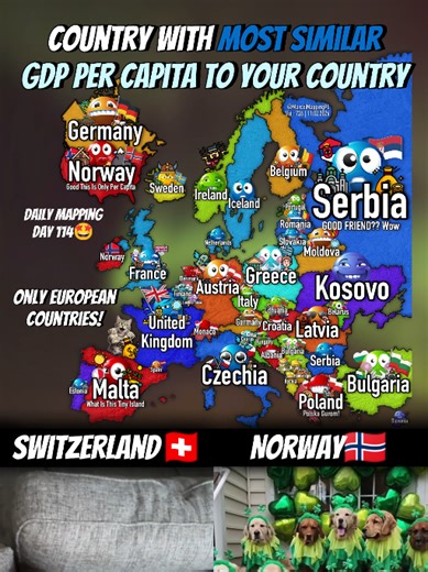Country With Most Similar Gdp Per Capita To Your Country #fyp #popular #shorts #map #mapping