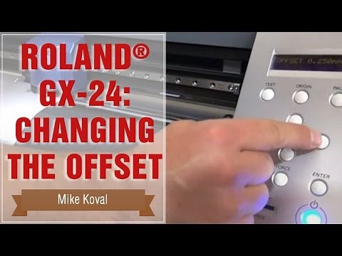 Roland® GX-24: Changing the Offset