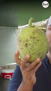 Hawaiian tradition: breadfruit and poi with imu meat