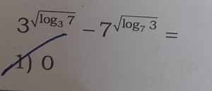 3log3​7​−7log7​3​=1) 0... | Filo