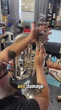 How to remove a stuck brass instrument mouthpiece. #instrumentrepair #trumpet #tuba #euphonium