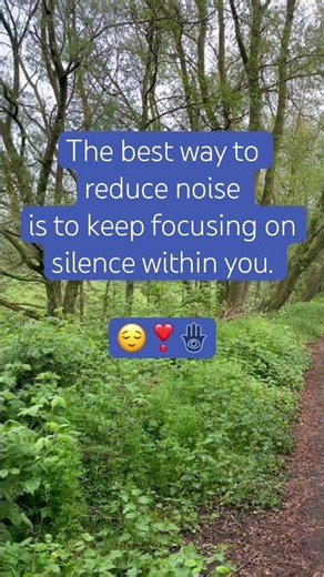 Easiest way to reduce noise is to keep focus on silence within you #peace #motivation 💫🧿