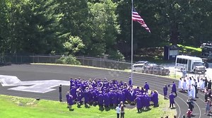 Graduation cap throwing ceremony goes wrong...