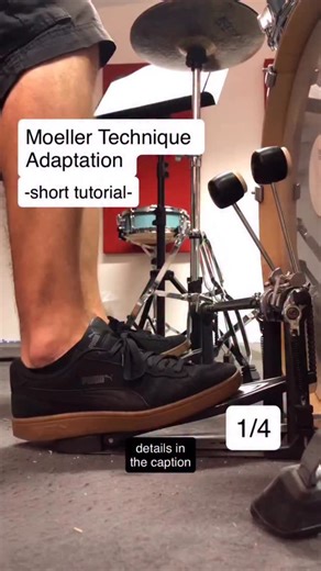 MARCO TECZA • DRUMMER on Instagram: "A short „How to apply the Moeller Technique in the feet“ tutorial video. This is how I approach this. It’s drum nerd stuff for sure. Please note that: A) the accent is there on purpose. My goal is to use dynamics and accents in single stroke rolls in the feet. I would not work on this if all I wanted was straight single stroke rolls. B) this is only an adaptation of the principles of the Moeller Technique. Nothing more. C) I’m demonstrating the key components