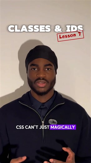 Classes and IDs how CSS knows which Elements to target #webdevelopment #html #learntocode #coding #webdeveloper