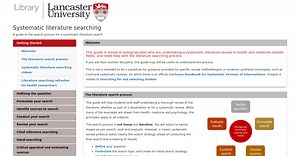 LibGuides: Systematic literature searching: Defining the question