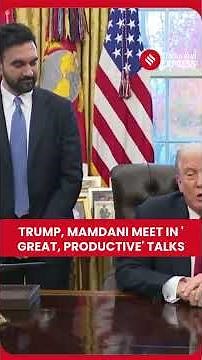 Trump Meets NYC Mayor-Elect Zohran Mamdani, Calls Talks 'Very Productive'
