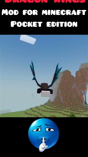 Simple wings mod for minecraft Pocket edition #shorts #minecraft