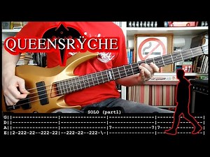 QUEENSRYCHE - Walk in the shadows 🚶‍♂️ (bass cover w/ Tabs & lyrics)