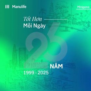 Manulife mừng sinh nhật 26 năm – Cùng ghép hình, rinh quà xịn! 🎉 Ngày 12/6 tới đây, Manulife chính thức bước sang tuổi 26 tại Việt Nam – đánh dấu hành trình bền bỉ vì một cuộc sống tốt hơn mỗi ngày cùng người Việt. 💚 Nhân dịp đặc biệt này, Manulife gửi đến bạn một thử thách siêu vui: Ghép lại hình ảnh kỷ niệm 26 năm và rinh ngay những phần quà hấp dẫn với 50 giải may mắn là 50 voucher Got it, mỗi voucher trị giá 100.000 VNĐ Thể lệ chơi đơn giản như sau: Bước 1: Chia sẻ bài viết này ở chế độ cô