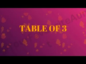 Master the Table of 3 in Minutes | Easy Tips for Kids & Beginners | Learn Multiplication Fast #maths