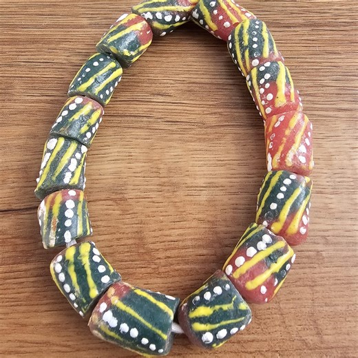 14 African Beads, Krobo Beads, Recycle Beads - Etsy