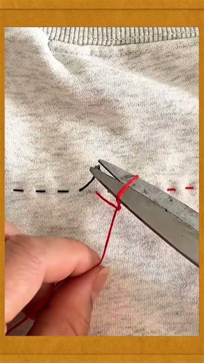 How to join short and long threads when sewing #needlework #knot#sewingtips #sewingtutorial