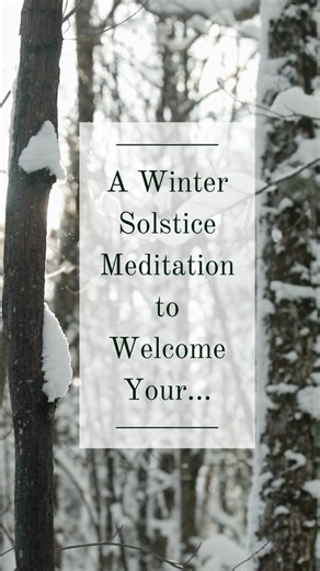 A Winter Solstice Meditation to Welcome...Your Inner Light Back. As the year draws to a close and we enter the deepest dark of winter, the world invites us to turn inward. ❄️ The Winter Solstice isn't about fighting the darkness; it's about honoring it. It's in this quiet, still space that we can remember: our own inner light has not gone out. It has only been waiting, like a seed in the earth, for its time to be nurtured. Close your eyes if you feel called. Let the sun filtering through the bra