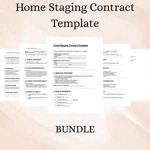 Home Staging Contract Template | Real Estate Styling Agreement | Editable DOC PDF - Etsy