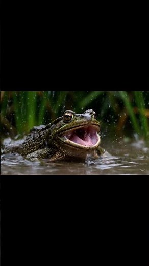 Amzaing frog Screaming so happy During raining #frog