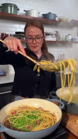 Peas & Pancetta Pasta Recipe