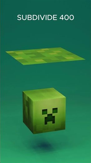 Simulation in blender Creeper #shorts #blender #3d