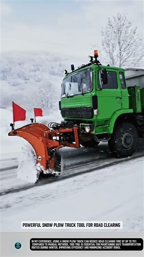 Powerful snow plow truck tool for road clearing #tools