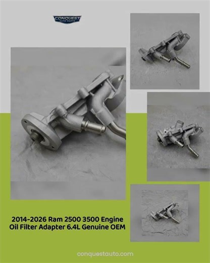 2014-2026 Ram 2500 3500 Engine Oil Filter Adapter 6.4L Genuine OEM