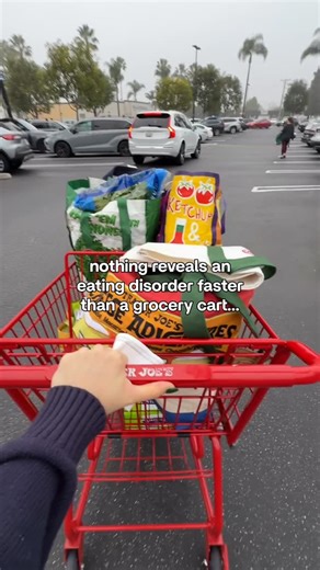 chloe | eating disorder recovery on Instagram: "for a long time, this wasn’t just an errand. it was a constant negotiation. when you have an eating disorder, grocery shopping becomes a running argument in your head. you scan for safe options. you calculate. you reassess. eventually, nothing feels safe anymore. that’s usually when people short-circuit. they leave overwhelmed or empty-handed, sometimes in tears. the decision system collapses under the weight of fear. in my own recovery, i learned 