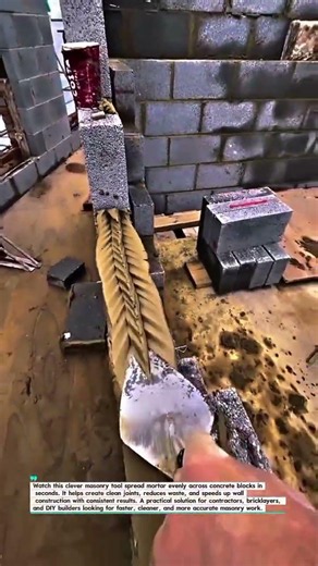 Amazing Brick Mortar Applicator Tool! #Masonry #Construction #ToolReview