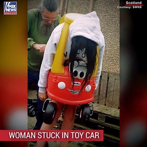 1.3M views · 4.6K reactions | CAR-TASTROPHE: A Scottish woman needed a little help getting out of a toy car after she wedged herself inside as a joke. | Fox News | Facebook