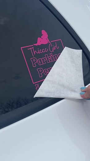 Thiccc Girl Parking Permit Stickers - Unique Decals for Your Car