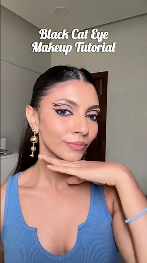 Black Cat Eye Makeup Tutorial | #shorts | SUGAR Cosmetics