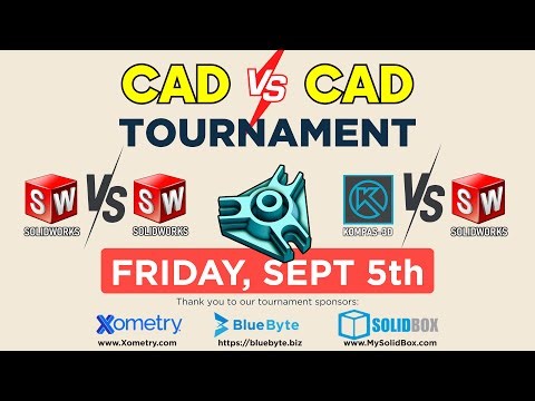 10 MINUTE DELAY - World Championship of 3D CAD Speedmodeling - Tournament - MATCH 1 and 2 - Sept 5th