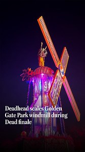 Dead & Company's concert on Sunday in Golden Gate Park ended on a high note when a fan in dreadlocks and wavy clothes scaled the windmill in the middle of the Polo Field. As the band jammed on, the Deadhead threw his arms into the air with his dreads billowing in the wind. From the crowd, someone cried out, “It’s a wook on the windmill!” Read the full concert review at the link in our bio. ✍️ Silas Valentino 🎥 @mikeolcese | SFGATE