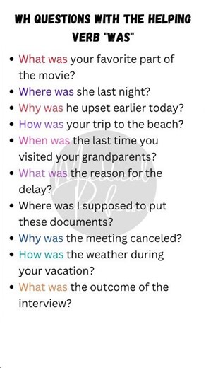 "WH Questions with 'Was': Improve Your English Grammar with Real-Life Examples ❓✨"