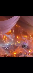 Fire guts a wedding reception venue in lagos state, Nigeria. Credit: Twitter | CossiSunshine #neatfm #neatfmwatch | NEAT 100.9 FM