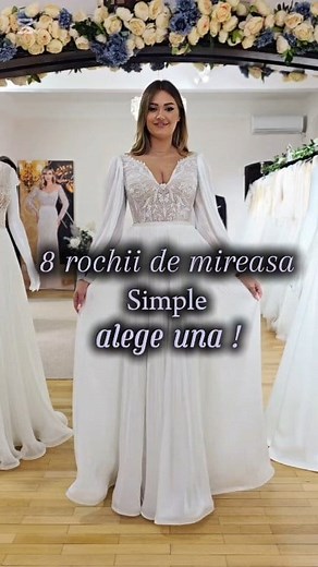 Descoperă 8 rochii de mireasă simple, elegante și perfecte pentru ziua ta specială! Fiecare model spune o poveste – alege-o pe cea care ți se potrivește cel mai bine! Care este preferata ta? Scrie-ne în comentarii! Programează-te pentru probă: Tel/WhatsApp: 0724 150 006 www.bestbride.ro #rochiedemireasa #bestbride #mireasa2025 #rochisimpe #inspiratiemireasa | Best Bride rochii de mireasa