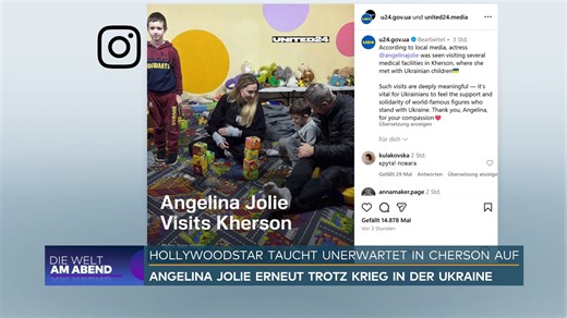 15K views · 177 reactions | UKRAINE: Angelina Jolie erneut im Kriegsgebiet – Auftritt in Cherson sorgt für Staunen | WELT Nachrichtensender | Facebook