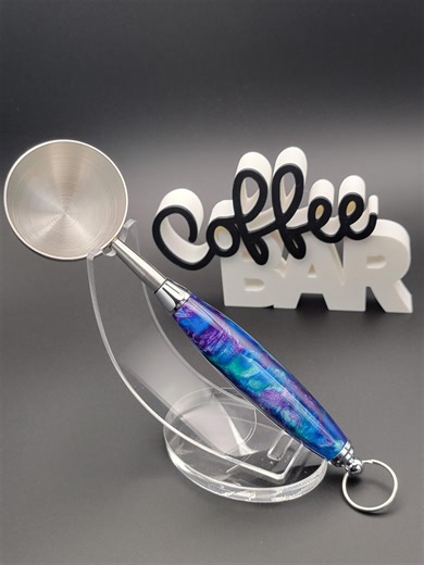 Coffee Scoop, Peacock. Hand Turned Two Tablespoon Measuring Spoon - Etsy