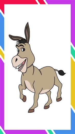 Cómo dibujar un burro de Shrek paso a paso