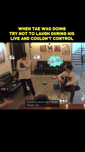 When tae was doing Try not to laugh during his Live and couldn’t control #btsfunnymoments