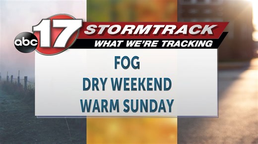 Tracking a foggy morning and a dry weekend