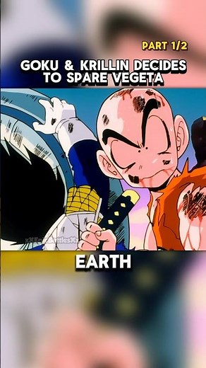 Goku & Krillin decides to spare Vegeta #dragonball #dragonballz #dbz #anime