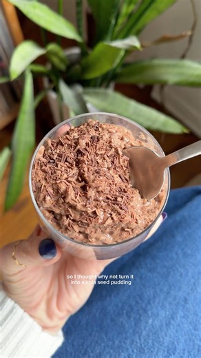 earl grey hot chocolate chia pudding! recipe in my substack!! #food #recipes