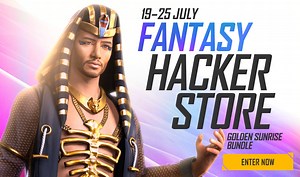 29K views · 2K reactions | Survivors The Fantasy Hackerstore event was launched in-game yesterday! Stand a chance to win the Golden Sunrise bundle from the event now and dazzle your opponents with your exquisite look! ✨ Follow the tutorial below to find out how you can take home the grand prize.  #FreeFire #IndiaKaBattleRoyale #Booyah | Garena Free Fire | Facebook