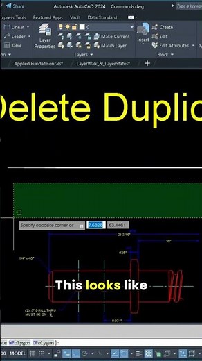 Delete duplicate lines and objects in your AutoCAD drawing #architecture #construction #autocad