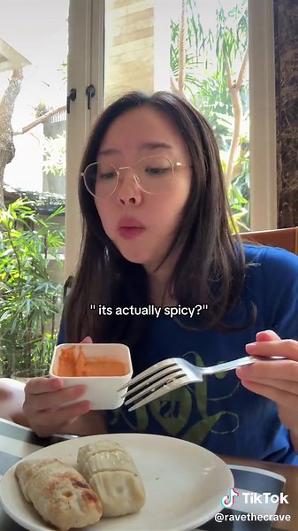 Enjoying Indonesian Fishcake with Spicy Peanut Sauce