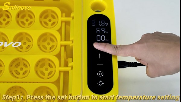 Sailnovo Incubators for Hatching Eggs 24 Egg Incubator with Automatic Egg Turning and Temperature Control Humidity Display, Chicken Egg Incubator Breeder with Sprinkler, Yellow