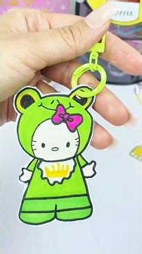 🐸🖍️✂️📏 DIY Keychain Craft That Everyone Will Love – Hello Kitty Frog 💕 || Homemade Keychain Tutorial