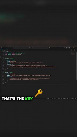 Building Specialized AI Agents in CrewAI – Researcher & Writer Explained #aiagents #programming